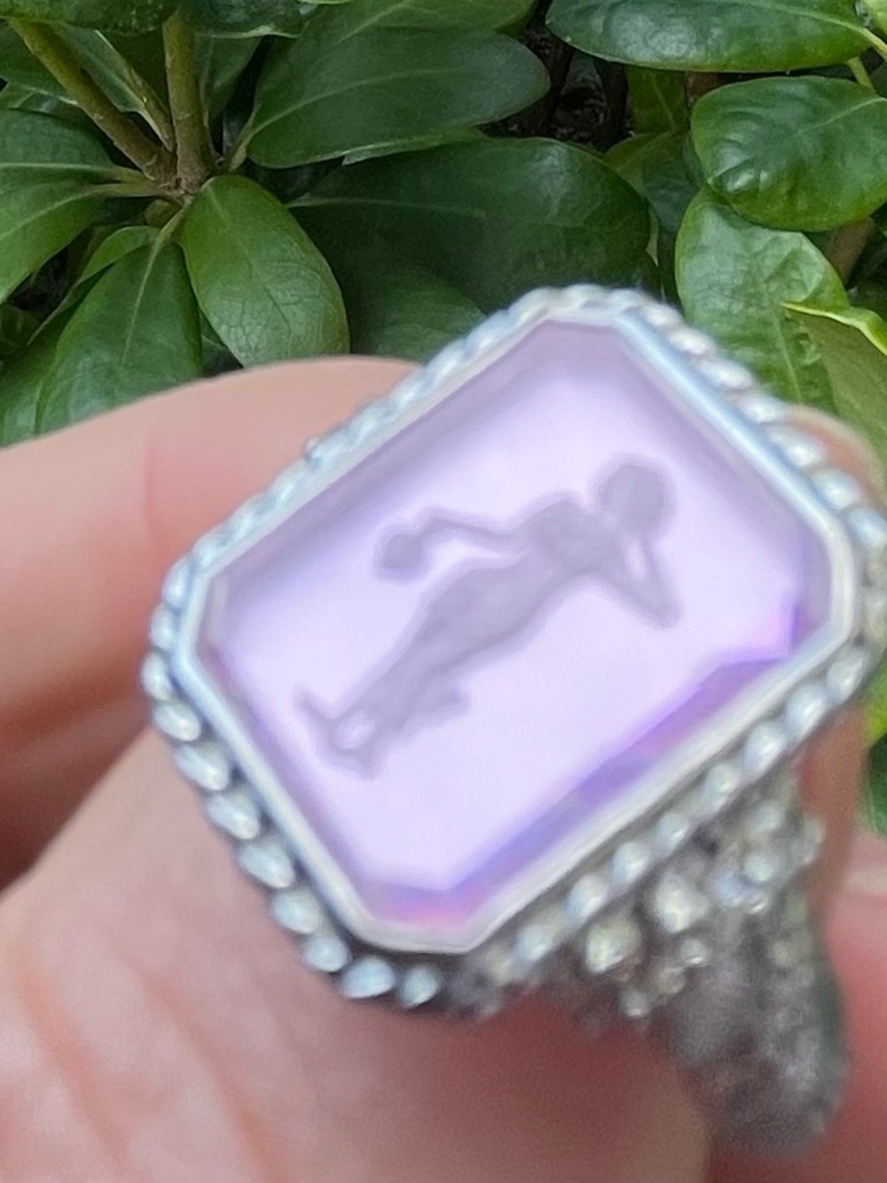 Judith Ripka Pink Crystal Cameo Ring in Silver Tone - Picture 11 of 16